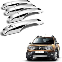 Automobile Villa Exterior Chrome Accessories Combo Kit Compatible with Duster (2016-2019)(Set of 12Pcs)