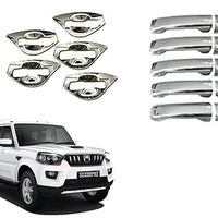 Automobile Villa Exterior Chrome Accessories Combo Kit for Scorpio (2014-2016) Set of 27Pcs