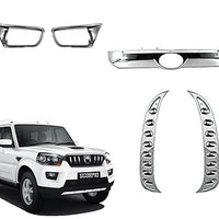 Automobile Villa Exterior Chrome Accessories Combo Kit for Scorpio (2014-2016) Set of 27Pcs