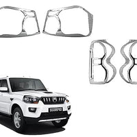 Automobile Villa Exterior Chrome Accessories Combo Kit for Scorpio (2014-2016) Set of 27Pcs