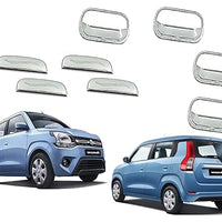 Automobile Villa Exterior Chrome Accessories Combo Kit for WagonR (2019-2022) Set of 16Pcs