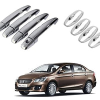 Automobile Villa Exterior Chrome Accessories Combo Kit for Ciaz (2014-2017)(Set of 18Pcs)