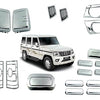 Automobile Villa Exterior Chrome Accessories Combo Kit for Bolero 2020-Present (Set of 18Pcs)